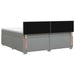 Pat box spring cu saltea și LED Gri deschis 200 x 200 cm - WALTI WALTI