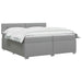 Pat box spring cu saltea și LED Gri deschis 200 x 200 cm - WALTI WALTI