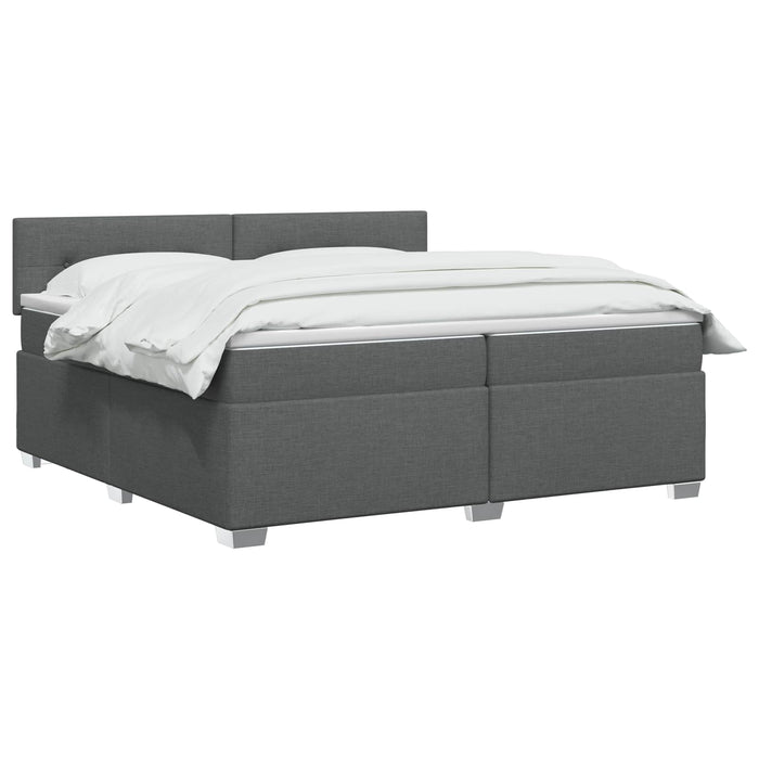 Pat box spring cu saltea și LED Gri închis 200 x 200 cm - WALTI WALTI