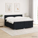 Pat box spring cu saltea și LED Negru 200 x 200 cm Țesătură - WALTI WALTI