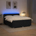 Pat box spring cu saltea și LED Negru 200 x 200 cm Țesătură - WALTI WALTI