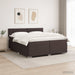 Pat box spring cu saltea și LED Maro închis 200 x 200 cm - WALTI WALTI