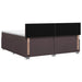 Pat box spring cu saltea și LED Maro închis 200 x 200 cm - WALTI WALTI