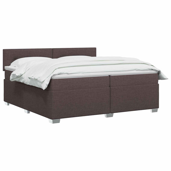Pat box spring cu saltea și LED Maro închis 200 x 200 cm - WALTI WALTI