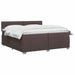 Pat box spring cu saltea și LED Maro închis 200 x 200 cm - WALTI WALTI