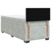 Pat box spring cu saltea și LED Gri deschis 80 x 200 cm Catifea - WALTI WALTI