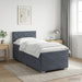 Pat box spring cu saltea și LED Gri închis 100 x 200 cm Catifea - WALTI WALTI