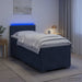 Pat box spring cu saltea și LED Gri închis 100 x 200 cm Catifea - WALTI WALTI