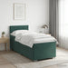 Pat box spring cu saltea și LED Verde închis 80 x 200 cm - WALTI WALTI