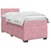 Pat box spring cu saltea și LED Roz 90 x 200 cm Catifea - WALTI WALTI