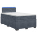 Pat box spring cu saltea și LED Gri închis 120 x 190 cm Catifea - WALTI WALTI