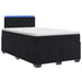 Pat box spring cu saltea și LED Negru 120 x 190 cm Catifea - WALTI WALTI