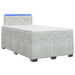 Pat box spring cu saltea și LED Gri deschis 120 x 190 cm - WALTI WALTI