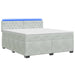 Pat box spring cu saltea și LED Gri deschis 160 x 200 cm - WALTI WALTI