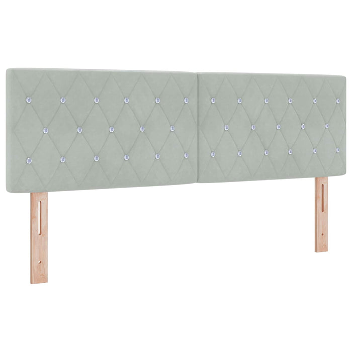 Pat box spring cu saltea și LED Gri deschis 160 x 200 cm - WALTI WALTI