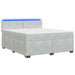 Pat box spring cu saltea și LED Gri deschis 160 x 200 cm - WALTI WALTI