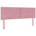 Pat box spring cu saltea și LED Roz 160 x 200 cm Catifea - WALTI WALTI