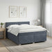 Pat box spring cu saltea și LED Gri închis 180 x 200 cm Catifea - WALTI WALTI