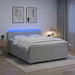 Pat box spring cu saltea și LED Gri deschis 160 x 200 cm - WALTI WALTI