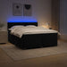 Pat box spring cu saltea și LED Negru 160 x 200 cm Catifea - WALTI WALTI
