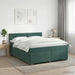 Pat box spring cu saltea și LED Verde închis 160 x 200 cm - WALTI WALTI