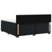 Pat box spring cu saltea și LED Negru 200 x 200 cm Catifea - WALTI WALTI