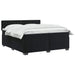 Pat box spring cu saltea și LED Negru 200 x 200 cm Catifea - WALTI WALTI