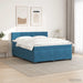 Pat box spring cu saltea și LED albastru 200 x 200 cm Catifea - WALTI WALTI