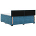 Pat box spring cu saltea și LED albastru 200 x 200 cm Catifea - WALTI WALTI