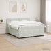 Pat box spring cu saltea și LED Gri deschis 200 x 200 cm - WALTI WALTI