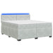 Pat box spring cu saltea și LED Gri deschis 200 x 200 cm - WALTI WALTI