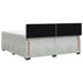 Pat box spring cu saltea și LED Gri deschis 200 x 200 cm - WALTI WALTI