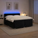 Pat box spring cu saltea și LED Negru 200 x 200 cm Catifea - WALTI WALTI