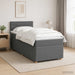 Pat boxspring cu saltea Gri închis 90 x 190 cm Țesătură - WALTI WALTI