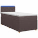Pat boxspring cu saltea Maro închis 90 x 190 cm Țesătură - WALTI WALTI