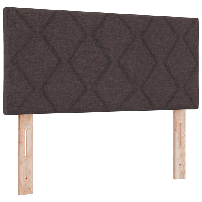 Pat boxspring cu saltea Maro închis 90 x 190 cm Țesătură - WALTI WALTI