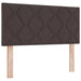 Pat boxspring cu saltea Maro închis 90 x 190 cm Țesătură - WALTI WALTI