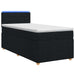 Pat boxspring cu saltea Negru 100 x 200 cm Țesătură - WALTI WALTI