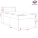 Pat boxspring cu saltea Negru 100 x 200 cm Țesătură - WALTI WALTI
