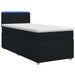 Pat boxspring cu saltea Negru 100 x 200 cm Țesătură - WALTI WALTI