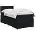 Pat boxspring cu saltea Negru 100 x 200 cm Țesătură - WALTI WALTI
