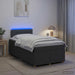 Pat boxspring cu saltea Gri închis 120 x 190 cm Țesătură - WALTI WALTI
