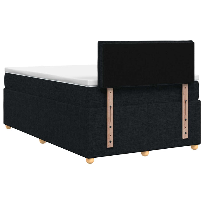 Pat boxspring cu saltea Negru 120 x 200 cm Țesătură - WALTI WALTI