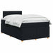 Pat boxspring cu saltea Negru 120 x 200 cm Țesătură - WALTI WALTI