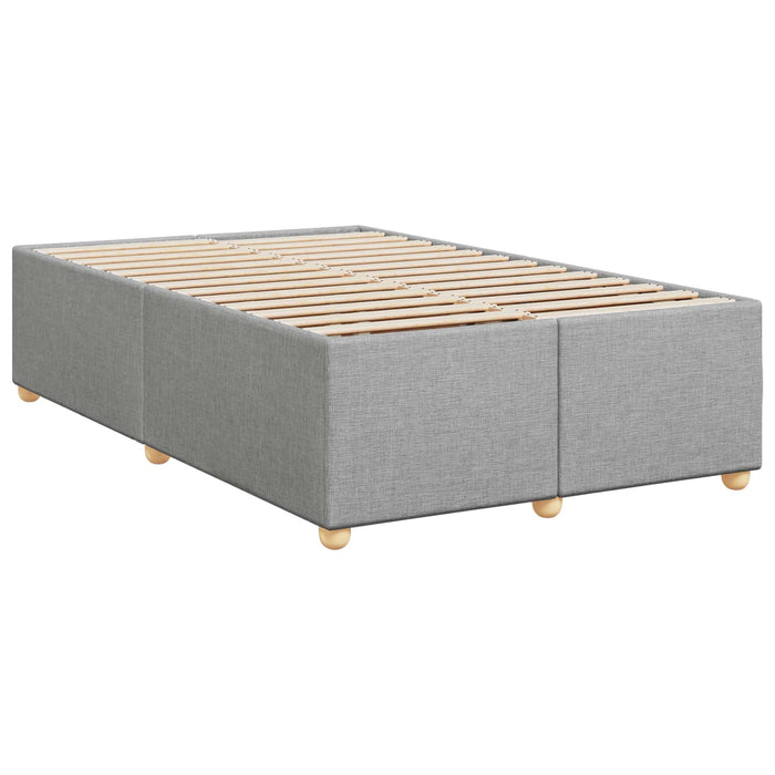 Pat boxspring cu saltea Gri deschis 120 x 200 cm Țesătură WALTI