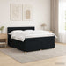 Pat boxspring cu saltea Negru 140 x 190 cm Țesătură - WALTI WALTI