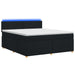 Pat boxspring cu saltea Negru 180 x 200 cm Țesătură - WALTI WALTI