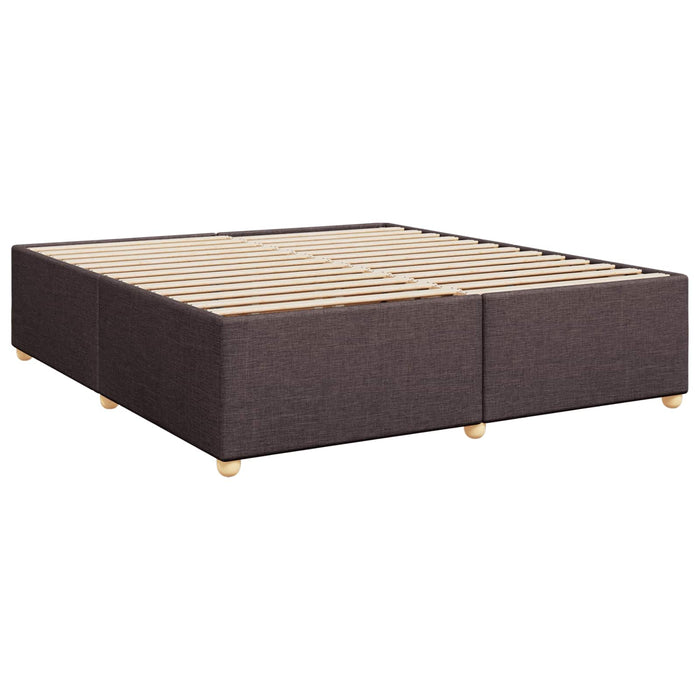 Pat boxspring cu saltea Maro închis 180 x 200 cm Țesătură WALTI