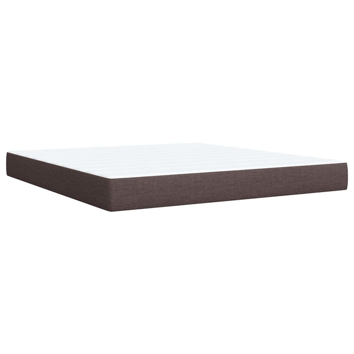 Pat boxspring cu saltea Maro închis 180 x 200 cm Țesătură WALTI