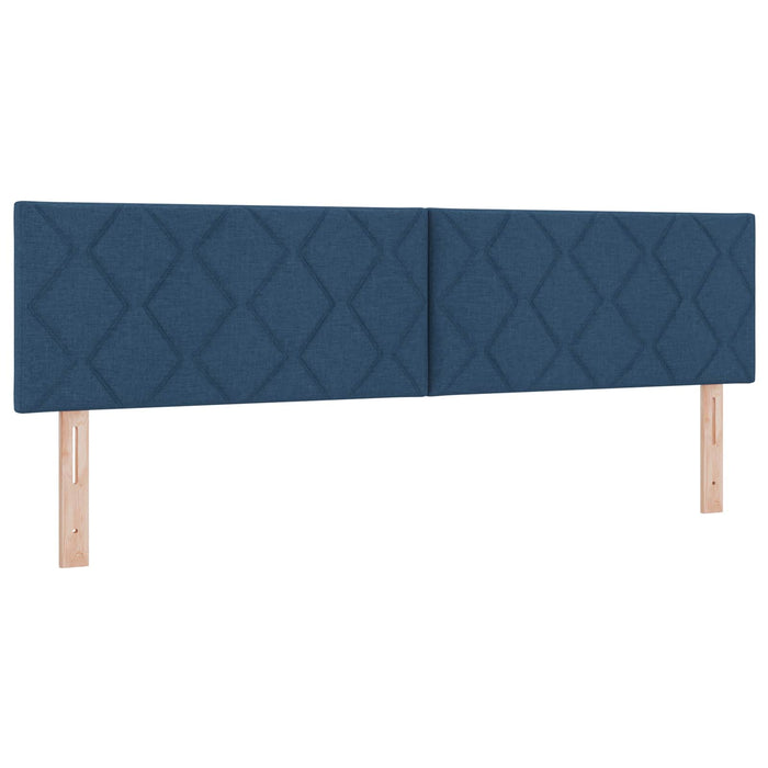 Pat boxspring cu saltea albastru 180 x 200 cm Țesătură WALTI